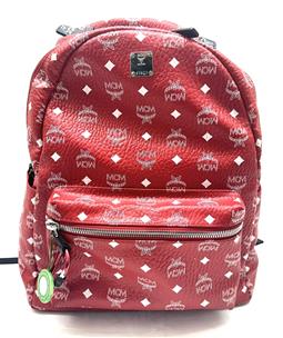 MCM Stark Backpack in White Logo Visetos in X Large Good Buya